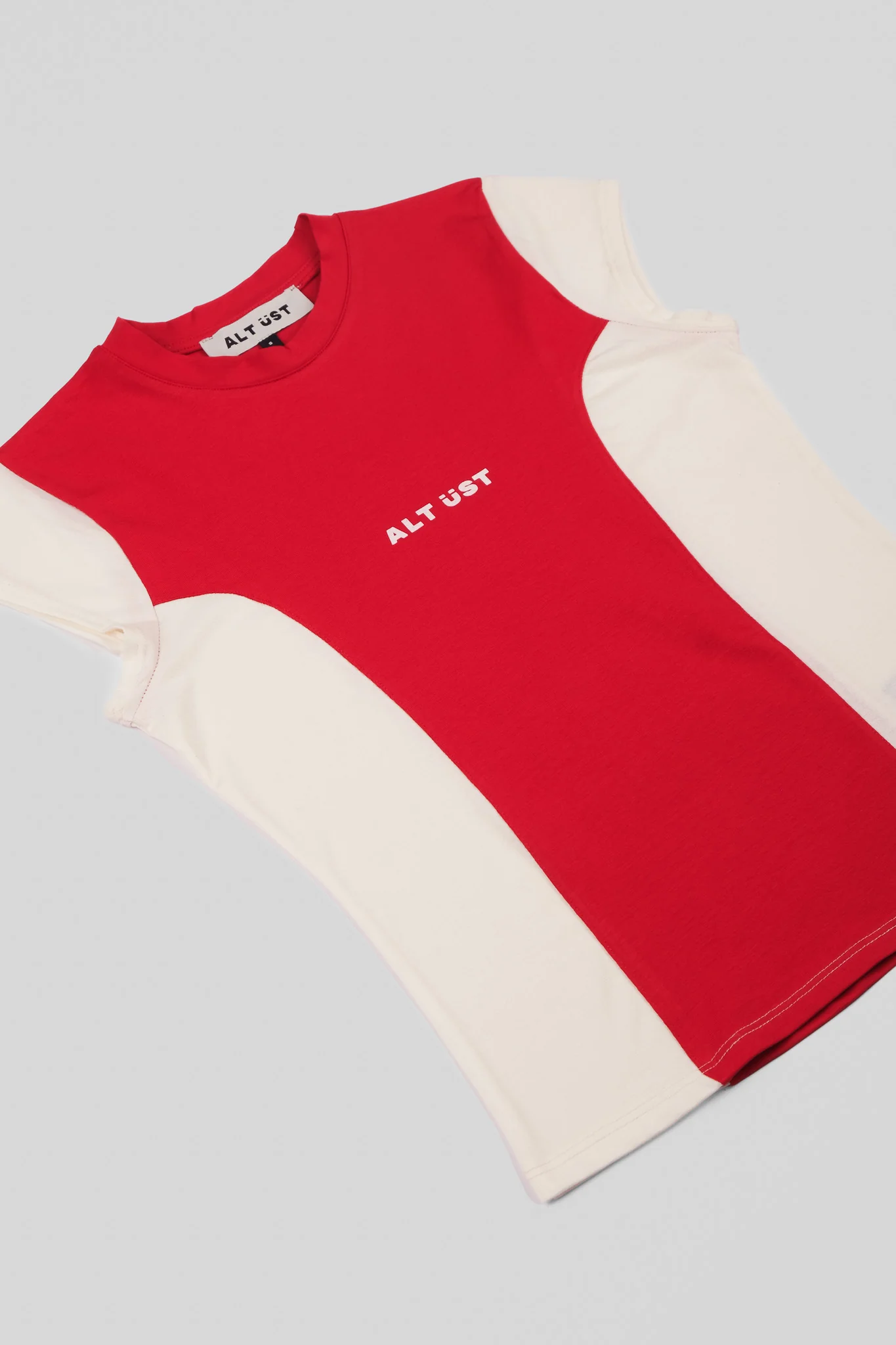 PANELED BABY T-SHIRT- RED - Image 3