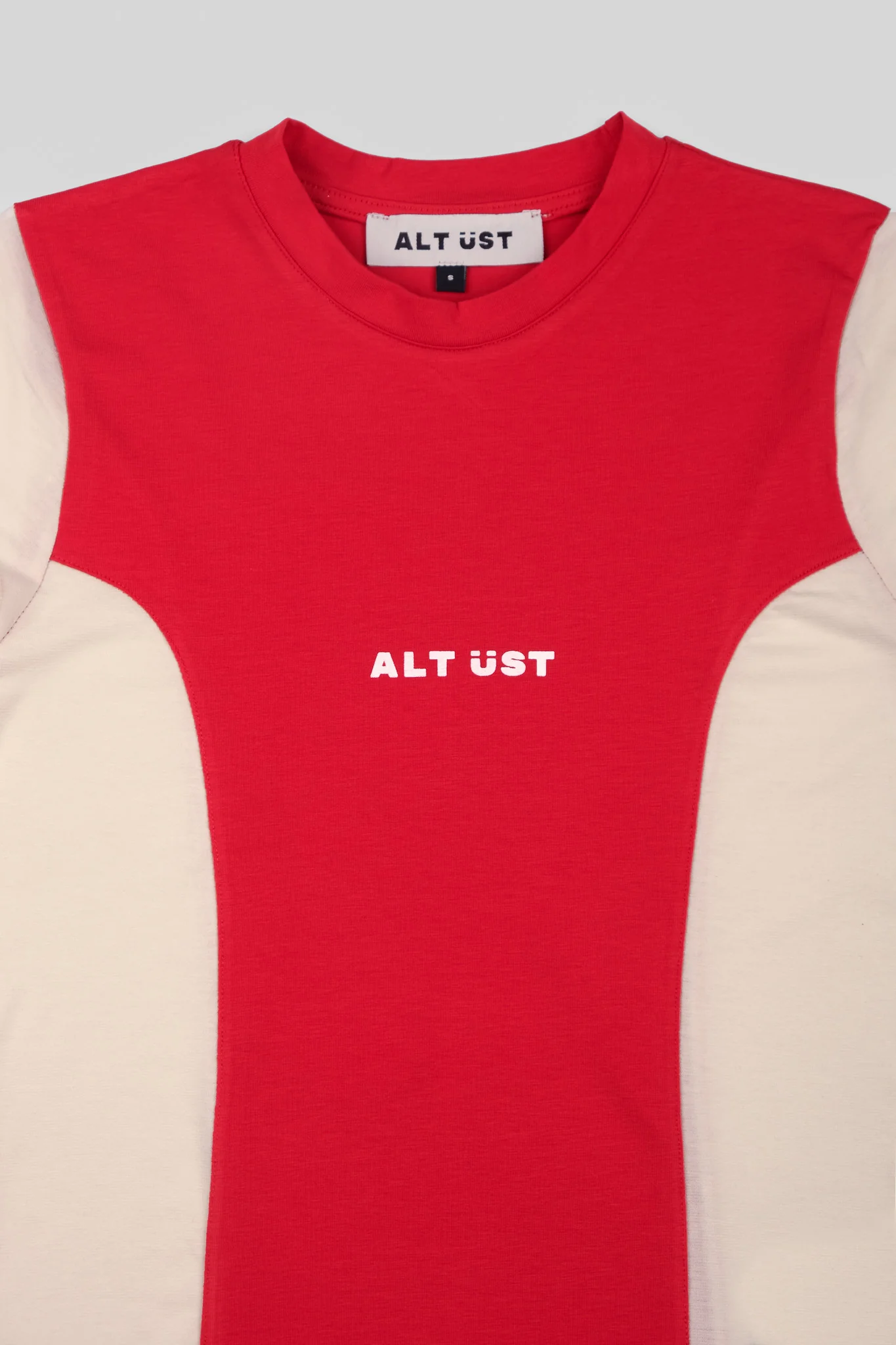PANELED BABY T-SHIRT- RED - Image 4