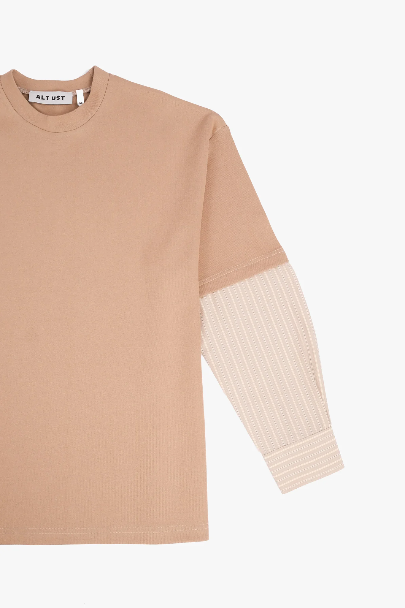 SHIRT SLEEVED T-SHIRT – ONE OF ONE IN "CAMEL-OAT" - M - Image 2
