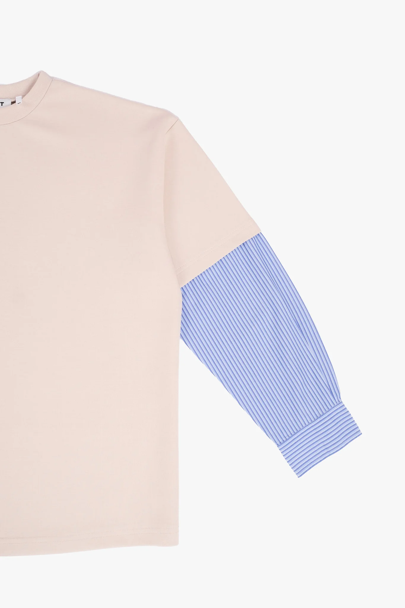 SHIRT SLEEVED T-SHIRT – ONE OF ONE IN "CREAM-BLUE" - M - Image 2