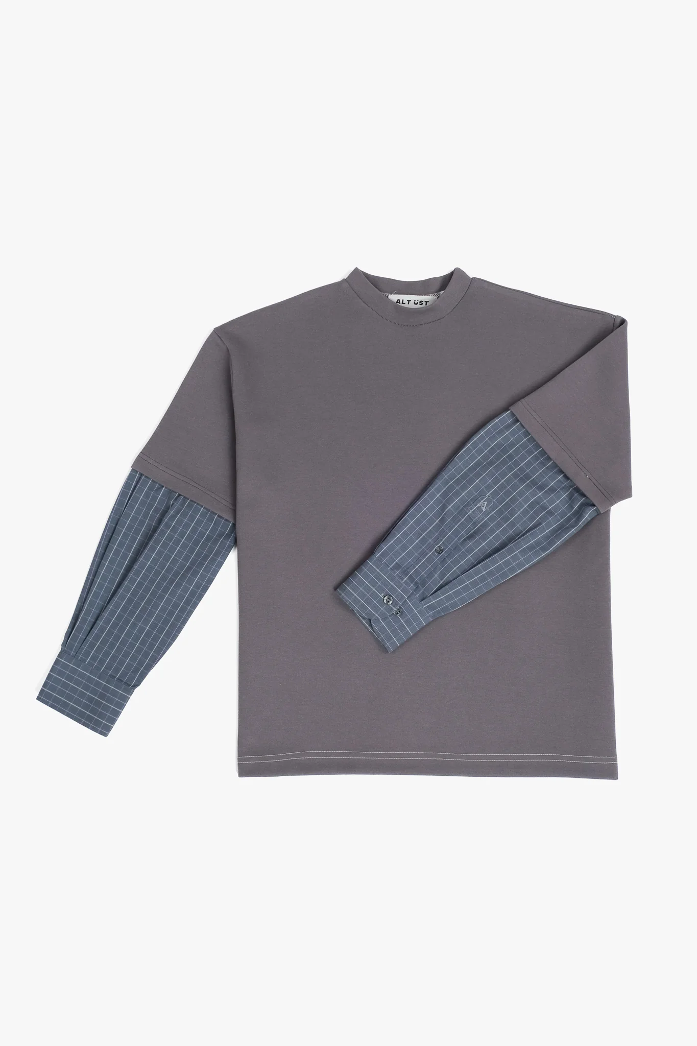 SHIRT SLEEVED T-SHIRT – ONE OF ONE IN "GRAY-MIDNIGHT" - S - Image 2